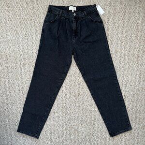 Current/Elliott‎ Gravity Gray Washed Black Pleated Skinny Jeans NWT Sz 28